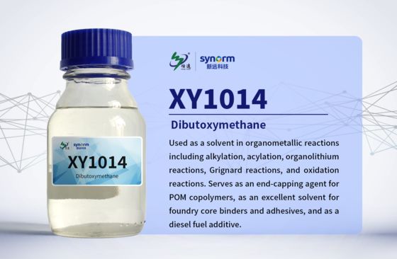 XY1014, DIBUTYL METHANE CAS 2568-90-3, ACETAL FIND CHEMICALS, TRANSPARENT VOLATILE LIQUID, WITH AN ETHERS-LIKE ODOR, SERVES AS AN EXCELLENT SOLVENT FOR USE IN CAST CORE AGGREGATES AND BINDERS