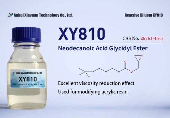 Νεοδεκανικό οξύ Glycidyl Ester XY810, CAS 26761-45-5, offset Cardura E10P, τριτογενές ανθρακικό γλυκιδύλιο, ΕΚ αριθ. 247-979-2, μοριακή φόρμουλα C13H24O3, 2,3-εποξυπροπυλικό νεοδεκανικό